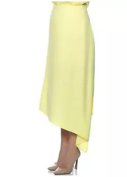 Широкая женская юбка длины миди с желтым ремешком House Of Camellia, розовый