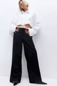 Широкие элегантные брюки H&M, черный