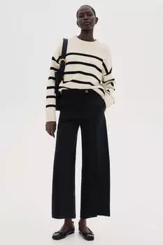Широкие элегантные брюки H&M, черный
