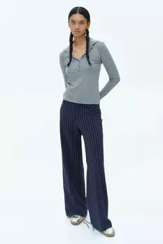 Широкие элегантные брюки H&M, синий