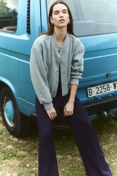 Широкие элегантные брюки H&M, синий
