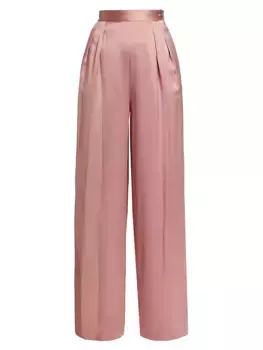 Широкие атласные брюки Fabiana Filippi, цвет rosa medio