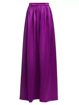 Широкие атласные брюки Feminity Frederick Anderson, фиолетовый