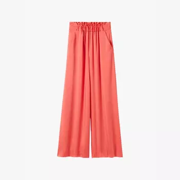 Широкие атласные брюки с высокой посадкой Claudie Pierlot, желтый