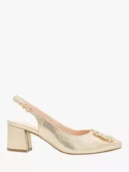 Широкие босоножки filomena на заостренном каблуке Paradox London, цвет Champagne