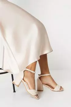 Широкие босоножки Sophia на низком блочном каблуке Soft Twist Wallis, нейтральный