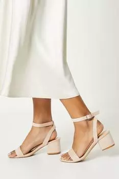 Широкие босоножки Tommi Barely There на среднем каблуке Dorothy Perkins, розовый