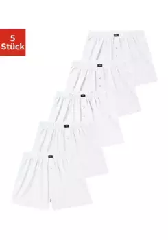 Широкие боксеры H.I.S "Мужские боксеры" (5 шт. в упаковке), широкий крой, удобный пояс, из эластичного хлопка, белый