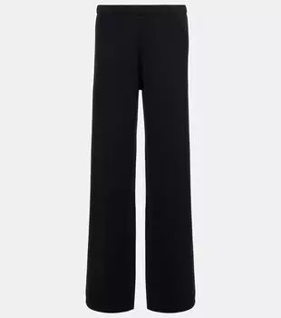 Широкие брюки Aina из хлопка и кашемира Lisa Yang, нуар