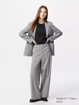 Широкие брюки airsense Uniqlo, цвет 03 серый