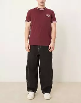 Широкие брюки-баллоны ASOS DESIGN черного цвета с контрастной строчкой