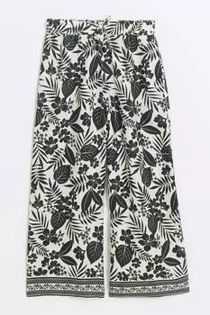 Широкие брюки бандана для девочек River Island, бежевый