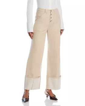 Широкие брюки Benji с манжетами Cinq Sept, коричневый/бежевый