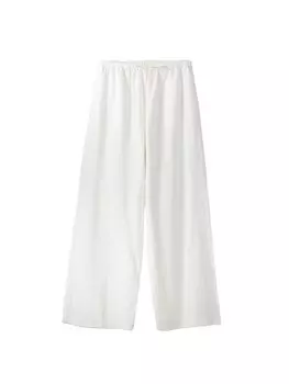 Широкие брюки Bershka, белый
