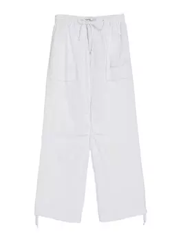 Широкие брюки Bershka, белый