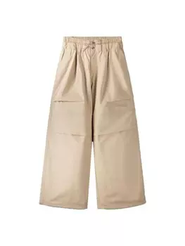 Широкие брюки Bershka, бежевый