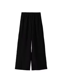 Широкие брюки Bershka, черный