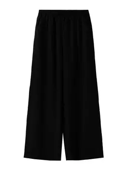 Широкие брюки Bershka, черный