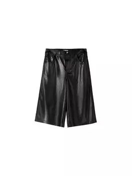 Широкие брюки Bershka, черный