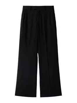 Широкие брюки Bershka, черный