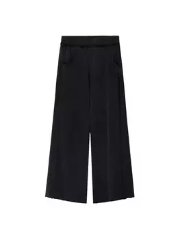 Широкие брюки Bershka, черный