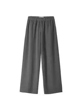 Широкие брюки Bershka, серый