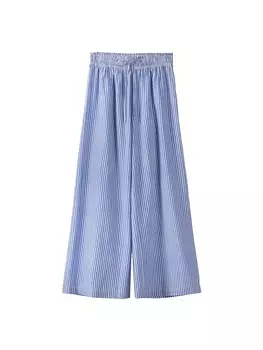 Широкие брюки Bershka, синий