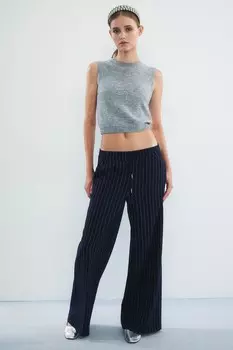 Широкие брюки без застежки H&M, синий