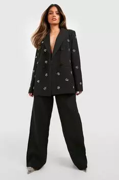 Широкие брюки Boohoo, черный