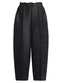 Широкие брюки Bounce Pleats Please Issey Miyake, черный