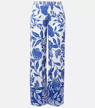 Широкие брюки Cecile Poupette St Barth, White Royal Macro Stelis