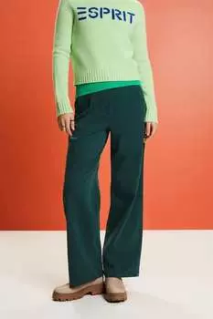 Широкие брюки чинос Esprit, зеленый