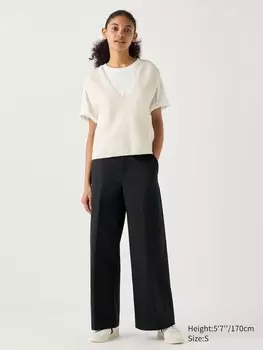 Широкие брюки - чинос Uniqlo, черный