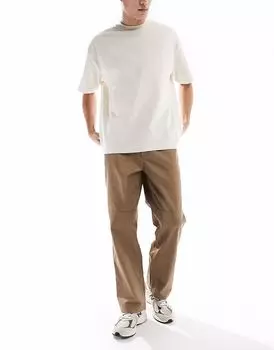 Широкие брюки-чиносы Jack & Jones Bill бежевого цвета