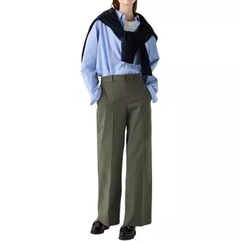 Широкие брюки-чиносы UNIQLO, оливковый