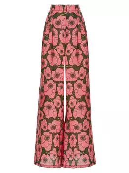 Широкие брюки Curandera Pion Botanico Rosa Agua by Agua Bendita, розовый