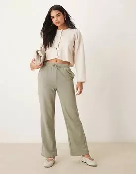 Широкие брюки цвета хаки New Look