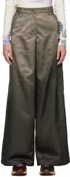 Широкие брюки цвета хаки OPEN YY