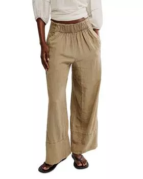 Широкие брюки Days End Free People, зеленый