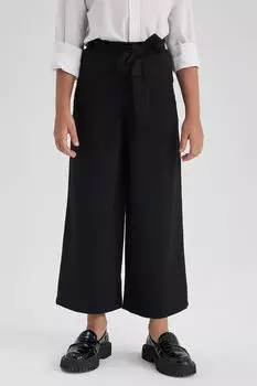 Широкие брюки Defacto, черный