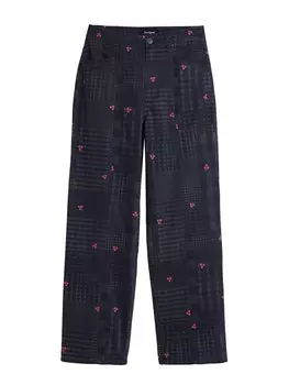 Широкие брюки Desigual, черный