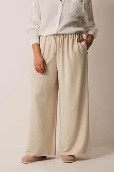 Широкие брюки длиной до пола с облегающим кроем Evans, белый