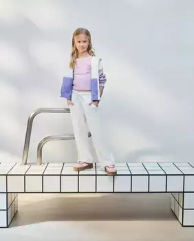 Широкие брюки для девочки из флиса фэнтези Kids El Corte Ingls, цвет 120 Crudo