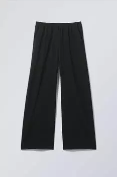 Широкие брюки для ношения в них Weekday, черный