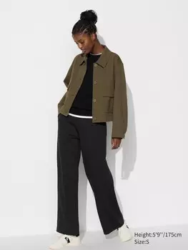 Широкие брюки для сухого пота длинные Uniqlo, черный