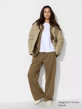 Широкие брюки для сухого пота длинные Uniqlo, зеленый