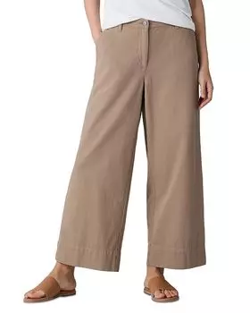 Широкие брюки до щиколотки Eileen Fisher, коричневый/бежевый