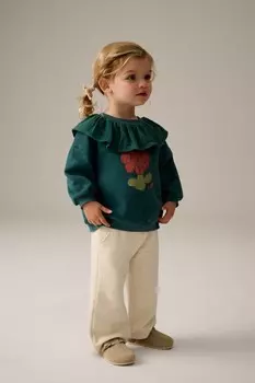 Широкие брюки джоггеры (3 мес 7 лет) Next, бежевый