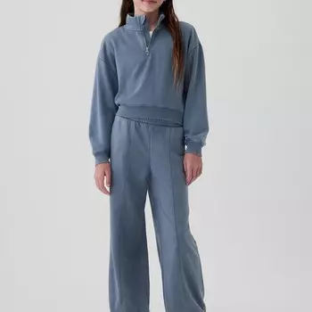 Широкие брюки-джоггеры из флиса Gap, синий