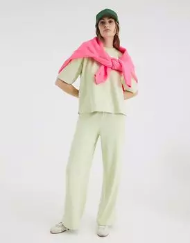 Широкие брюки-джоггеры River Island с высокой талией зеленого цвета